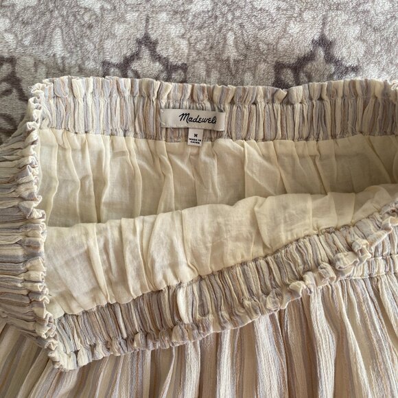 Smocked Pull-On Mini Skirt in Stripe - Picture 3 of 3